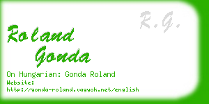 roland gonda business card
